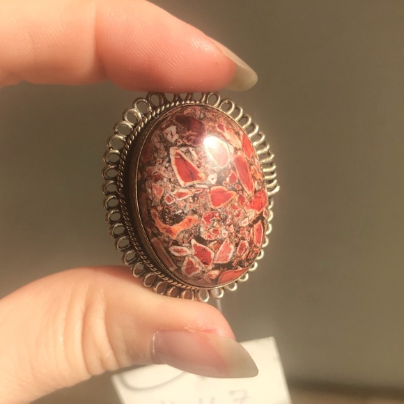 Adjustable Red Stone Ring - Picture 6 of 6